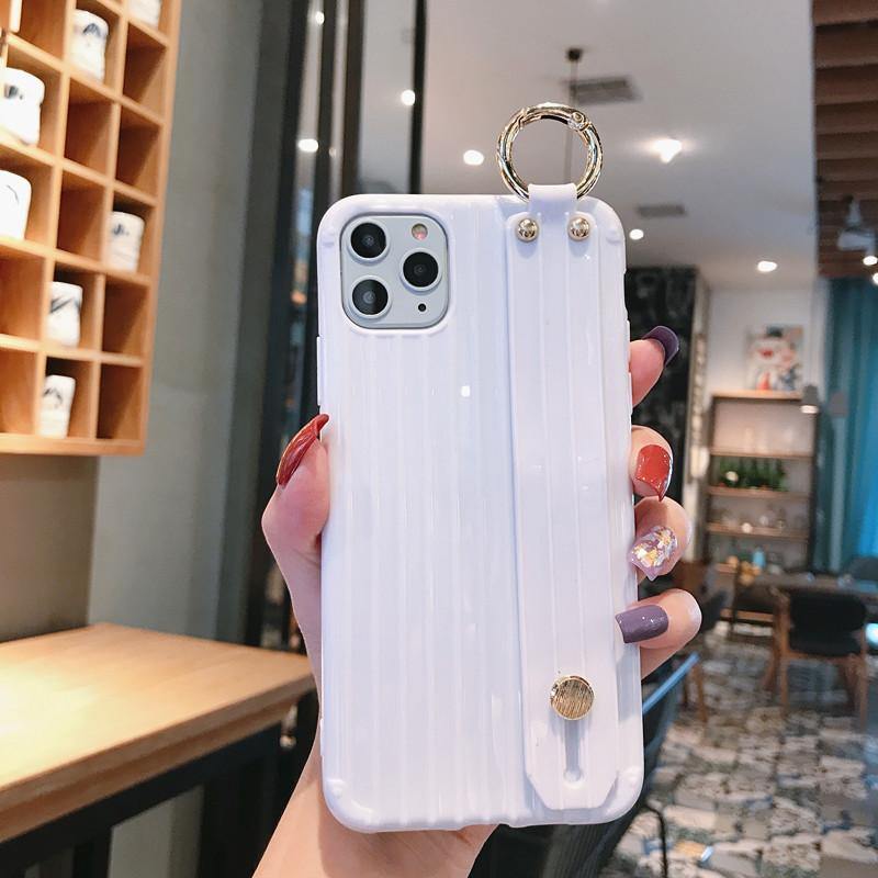 XR X Suitcase Style Case for iPhone 11 Pro Max XS 6 7 8 Plus Soft TPU Phone Capa with Wrist Strap Kickstand Function Back Cover - Surprise store