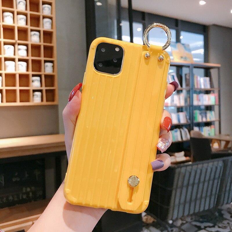 XR X Suitcase Style Case for iPhone 11 Pro Max XS 6 7 8 Plus Soft TPU Phone Capa with Wrist Strap Kickstand Function Back Cover - Surprise store