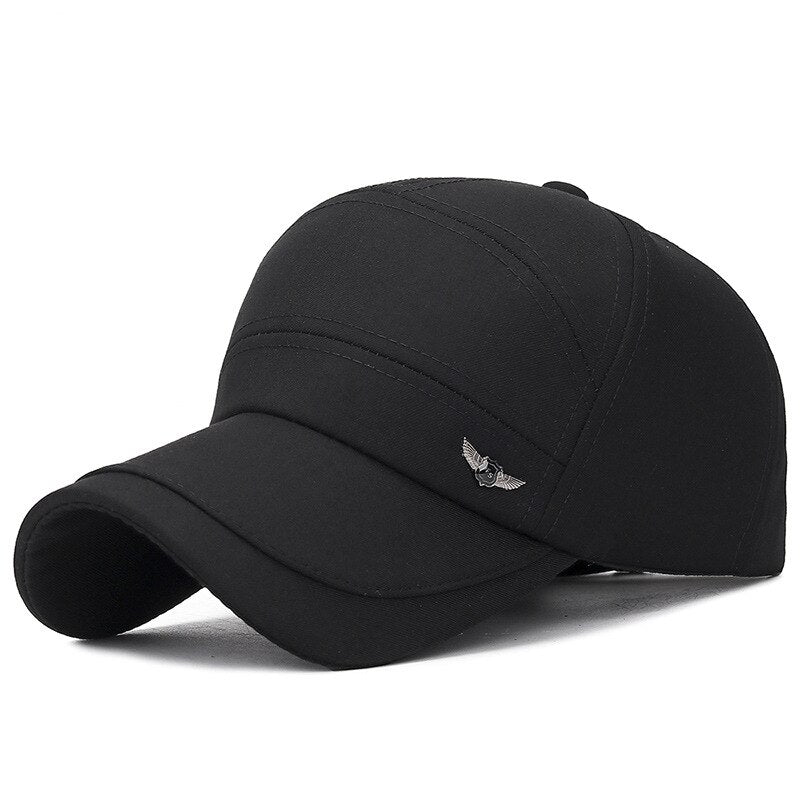 Spring Summer 2019 Simple Casual Solid Middle-aged Men's Cotton Baseball Cap Visor Snapback Hat Bone Masculino Fitted hats