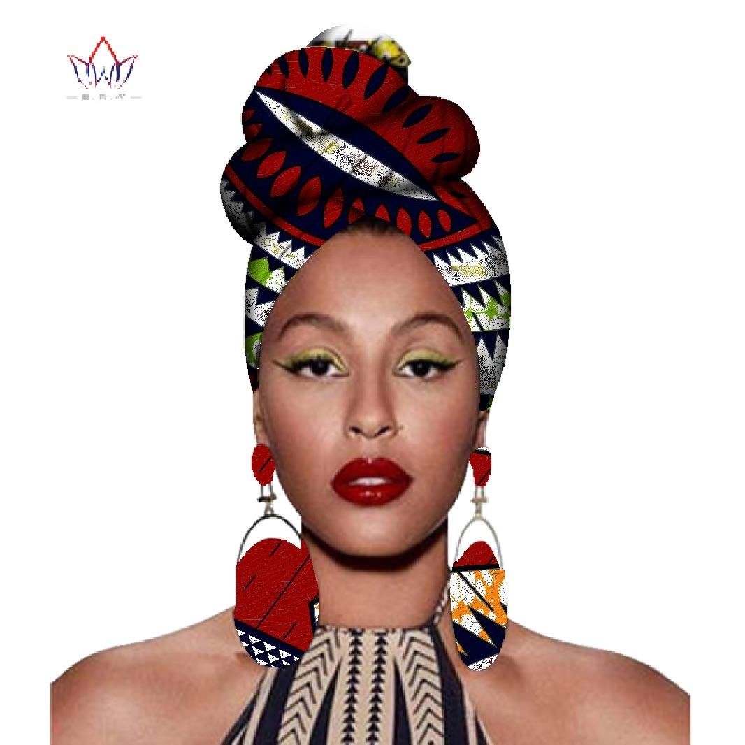 African Headtie Print Headwrap Ankara Wax Fabric 100% Pure Cotton Scarf Kente Scarves Dashiki Printing For Women Lady New Wyb56 - Surprise store