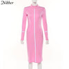 2019spring new black white High street dresses women's Elegant bodycon midi dresses mujer offic ladies fashion casual Slim dress - Surprise store