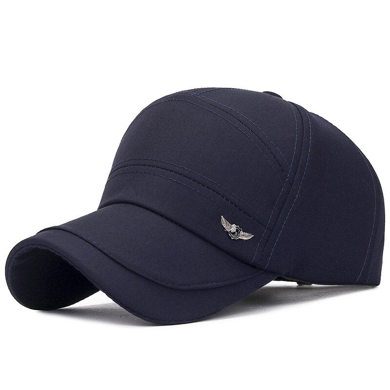 Spring Summer 2019 Simple Casual Solid Middle-aged Men's Cotton Baseball Cap Visor Snapback Hat Bone Masculino Fitted hats