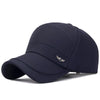 Spring Summer 2019 Simple Casual Solid Middle-aged Men's Cotton Baseball Cap Visor Snapback Hat Bone Masculino Fitted hats