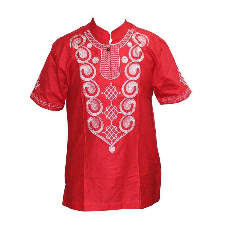 Mr Hunkle Men's Embroidery Shirt Summer and Autumn Short Sleeve Casual Shirts Mandarin Collar Men's Clothing With Single Button - Surprise store