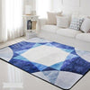 Geometric Nordic Blue Grey Printed Rectangle Carpet Rugs Living Room Bedroom Tapete Non-Slip Children Kids Soft Play Floor Mats - Surprise store