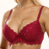 PariFairy Sexy Lace Adjusted Straps Bra Women Padded Lingerie Push Up Bras Plus Size Bra Add Two Cup Underwire Brassiere B C Cup
