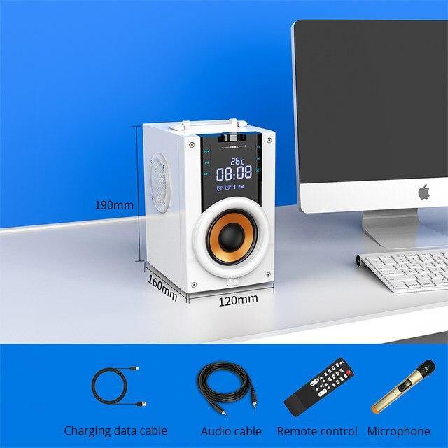 2200mAh Big Power Bluetooth Speaker Subwoofer Wireless Portable Heavy Bass Stereo Speakers Music Player LCD Display FM Radio TF - Surprise store
