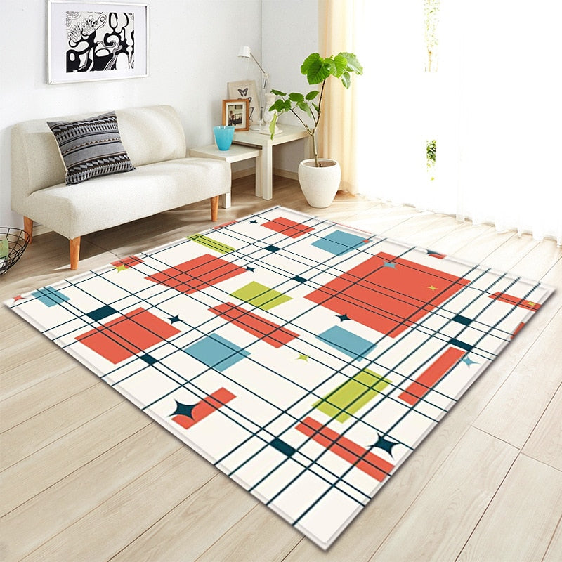TONGDI BOHO Carpet Anti-skid Modern Elegant Artistic Printing Mat Soft Rug Luxury Decor For Home Parlour LivingRoom Bedroom