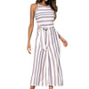 Womail bodysuit Women Summer Sleeveless Long Jumpsuit Multicolor Striped Jumpsuit loose Casual fashion High Quality 2019 A18 - Surprise store