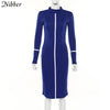 2019spring new black white High street dresses women's Elegant bodycon midi dresses mujer offic ladies fashion casual Slim dress - Surprise store