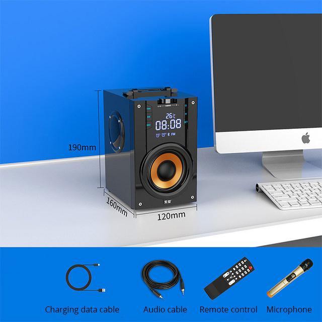 2200mAh Big Power Bluetooth Speaker Subwoofer Wireless Portable Heavy Bass Stereo Speakers Music Player LCD Display FM Radio TF - Surprise store