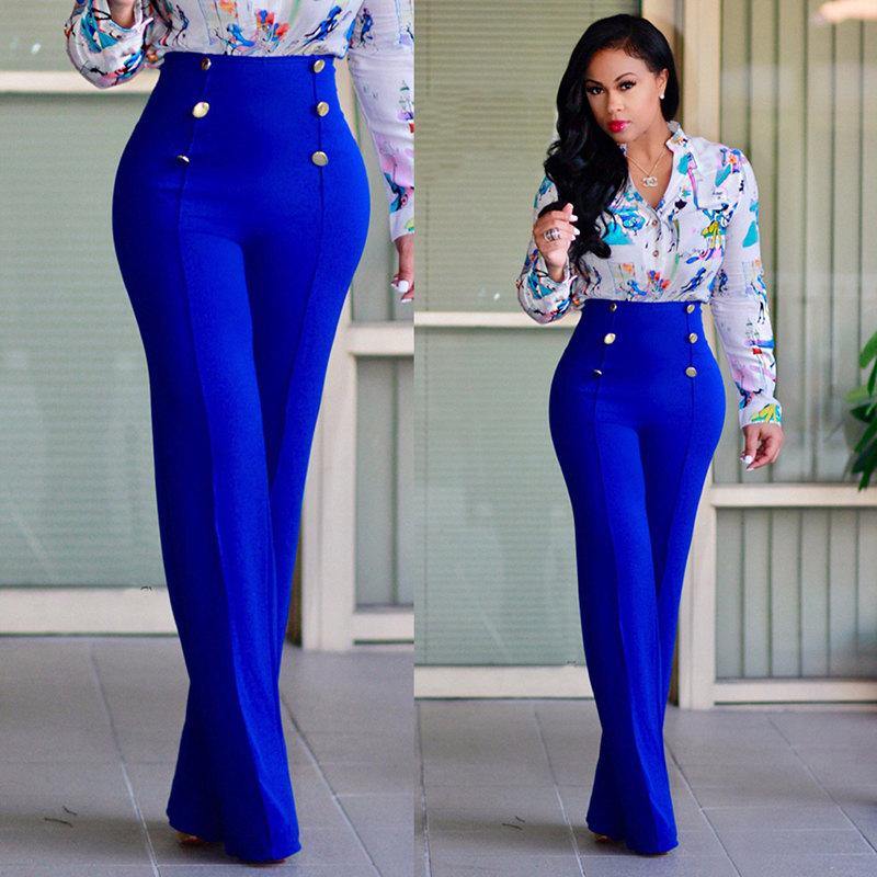 Women Casual Harem Long Pants High Waist Elastic High Waist Cropped Length OL Trousers Solid Black White Wine Red - Surprise store