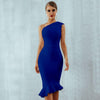 Adyce 2020 New Summer Women Bandage Dress Vestidos One Shoulder Sleeveless Ruffles Nightclub Dress Celebrity Evening Party Dress - Surprise store