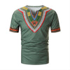 New Arrived Folk-custom T-shirts Men Summer Casual African Print V Neck Pullover Short Sleeve T-shirt Top Blouse camiseta #C - Surprise store