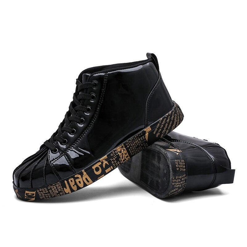 2019 Plus Size 46 Women/Men Fashion Graffiti Sneakers Shoes Bling Lovers Gold Silver Platform Flats Lady Casual krasovki Shoes - Surprise store