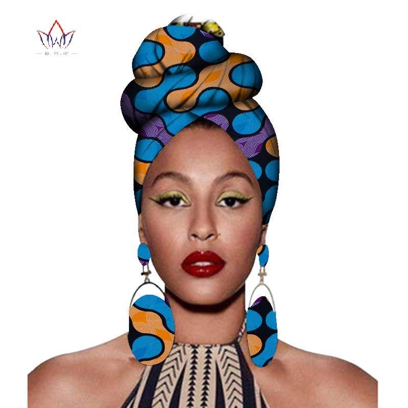 African Headtie Print Headwrap Ankara Wax Fabric 100% Pure Cotton Scarf Kente Scarves Dashiki Printing For Women Lady New Wyb56 - Surprise store