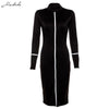 2019spring new black white High street dresses women's Elegant bodycon midi dresses mujer offic ladies fashion casual Slim dress - Surprise store