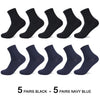 10 Pairs/Lot Men Bamboo Fiber Socks Men Compression Harajuku Long Socks Business Casual Mens - Surprise store