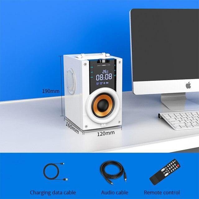 2200mAh Big Power Bluetooth Speaker Subwoofer Wireless Portable Heavy Bass Stereo Speakers Music Player LCD Display FM Radio TF - Surprise store
