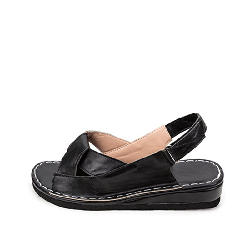 MCCKLE Women Sandals Summer Female Shoes Women's Peep Toe Wedge Woman Comfortable Plus Size Female Platform Ladies 2020 New