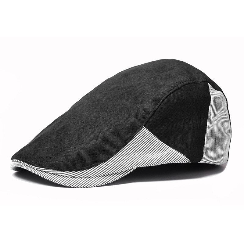 Fashion Beret Hat Casquette Cap Cotton Hats For Men Women Stripe Visors Sun Hat Gorras Planas Flat Caps Adjustable