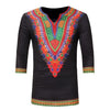 2018 New Fashion African Dashiki Print V Neck T Shirt Men Short Sleeve Casual Tee Shirt Homme Hip Hop Streetwear T-shirt Male - Surprise store