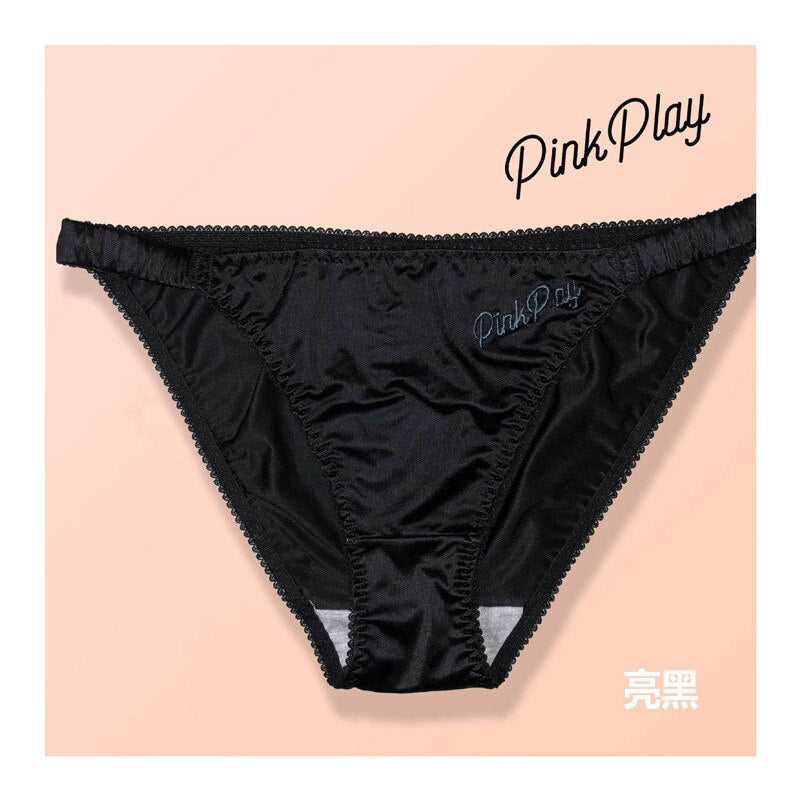 SP&CITY French Stain Texture Sexy Panties For Women Letter Embroidery Girl Underwear Pearl Luster Briefs Fashion Ladies Lingerie