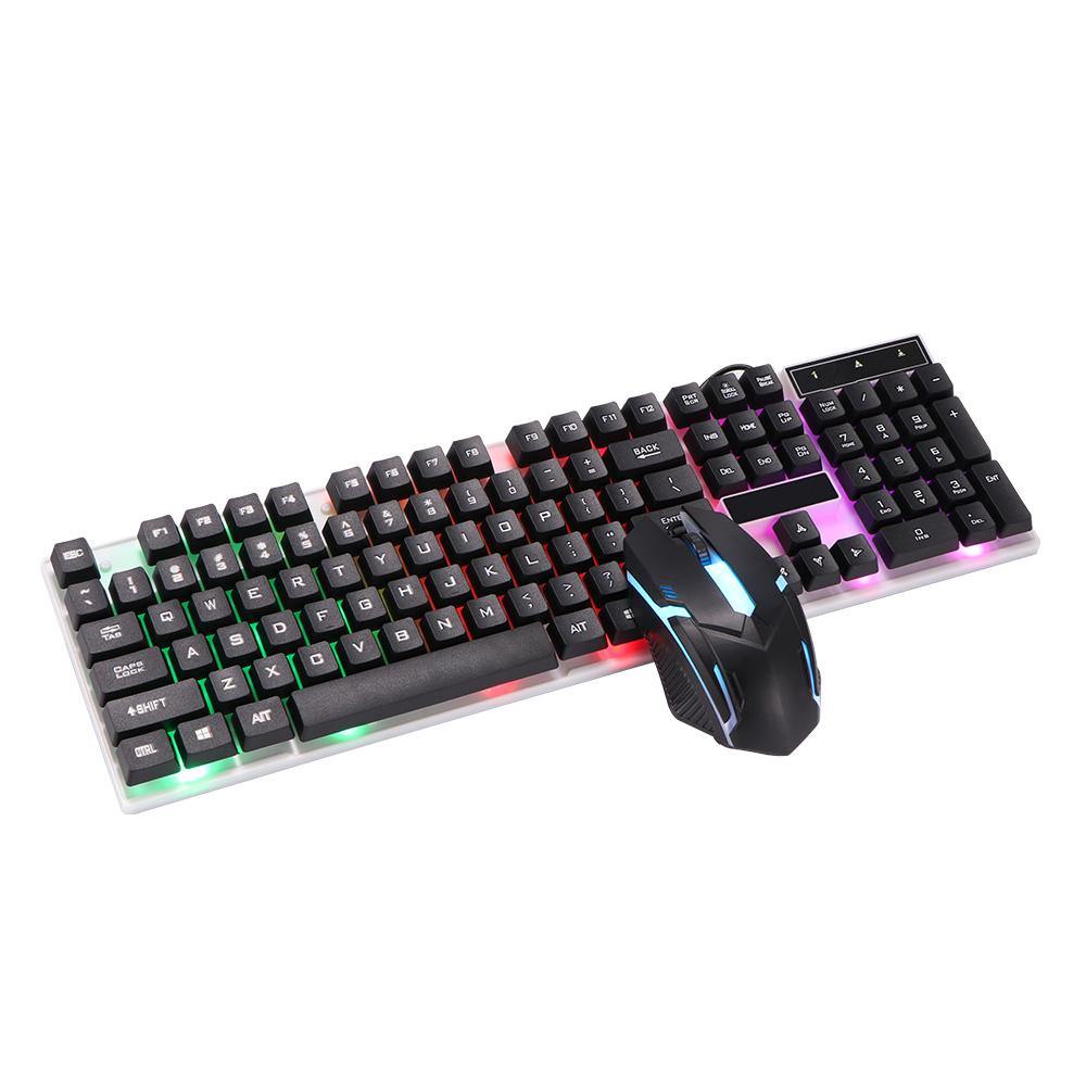 Combo PC Gamer LED Gaming Keyboard And Mouse Set Wired 2.4G Keyboard Gamer Keyboard Illuminated Gaming Keyboard Set For Laptop - Surprise store