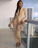 New Women Winter Women's Set Tracksuit Full Sleeve Ruffles Blazers Pencil Pants Suit Two Piece Set Office Lady Outfits Uniform - Surprise store