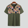 INCERUN Fashion Men Casual T Shirt Short Sleeve Print Patchwork V Neck 2020 African Dashiki Tops Summer T-shirts Men Clothes 5XL - Surprise store