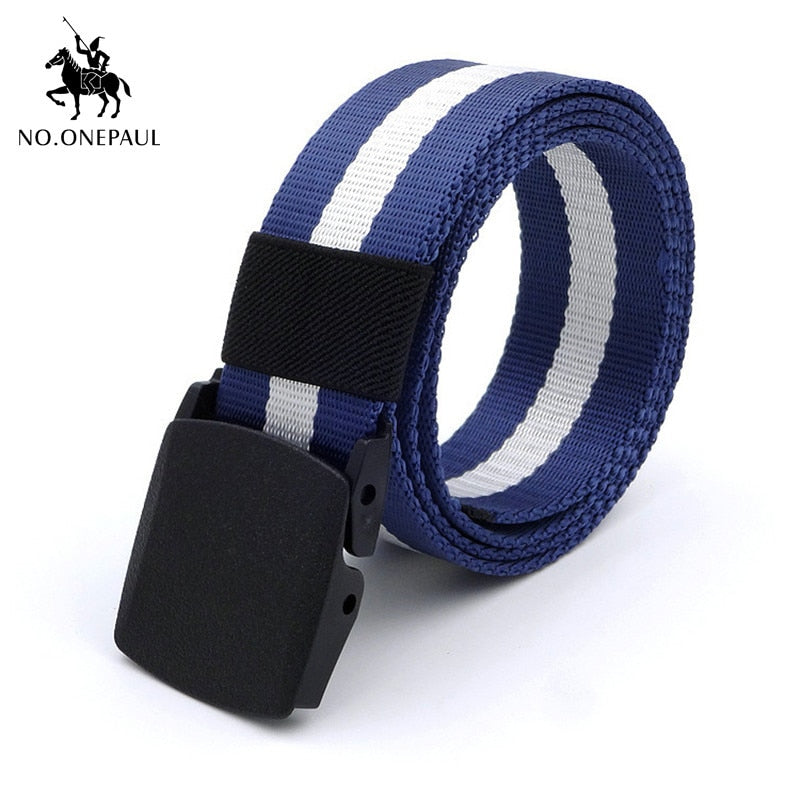 NO.ONEPAUL Men's casual fashion tactical belt alloy automatic buckle