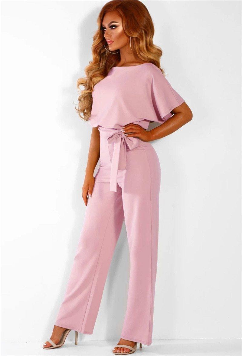Dropship Jumpsuit Rompers Womens Overalls Women Jumpsuits 2019 Streetwear Plus Size Romper Spring Summer Lace-up Short Sleeve - Surprise store