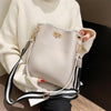 HISUELY Hot Sale New Women PU Leather Handbags Fashion Designer Black Bucket Vintage Shoulder Bags Messenger Bag High Quality