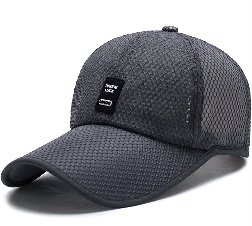Limited Time Special full mesh cap Summer Breathable Mesh Baseball Cap Quick Drying Hats For Men Blue gray