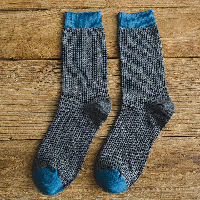 High Quality Men cotton Harajuku socks double stitches Compression Socks for Men's Winter Warm Business Dress Sock Long 5Pairs