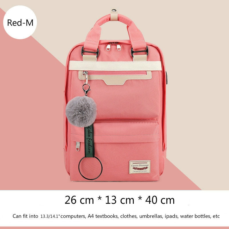 2020 New Waterproof Nylon Kids Backpack Girls For Middle School Students Travel Shoulder Backpacks Children Schoolbags Women Bag