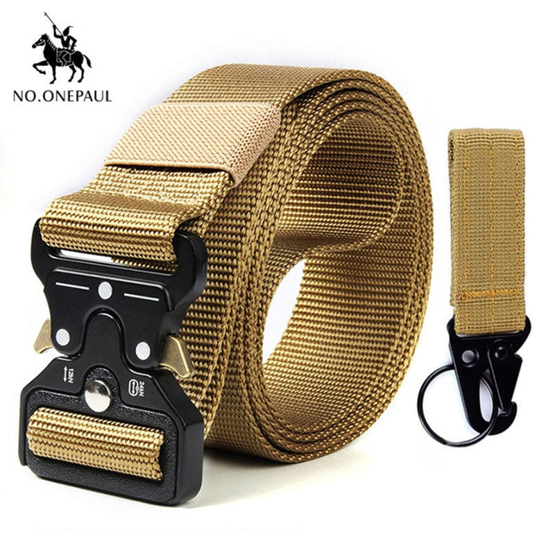 NO.ONEPAUL Men's casual fashion tactical belt alloy automatic buckle