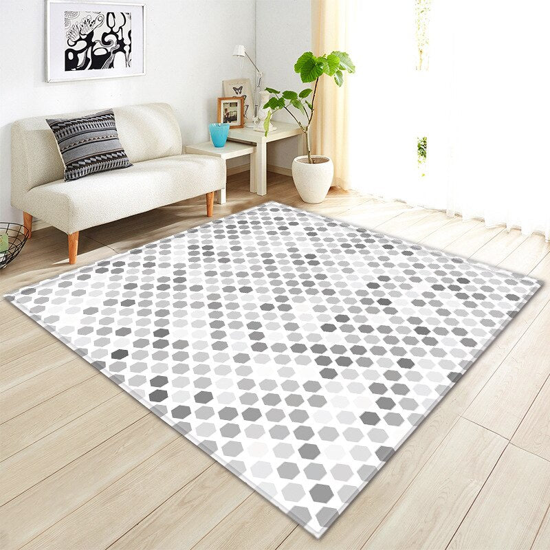 TONGDI BOHO Carpet Anti-skid Modern Elegant Artistic Printing Mat Soft Rug Luxury Decor For Home Parlour LivingRoom Bedroom