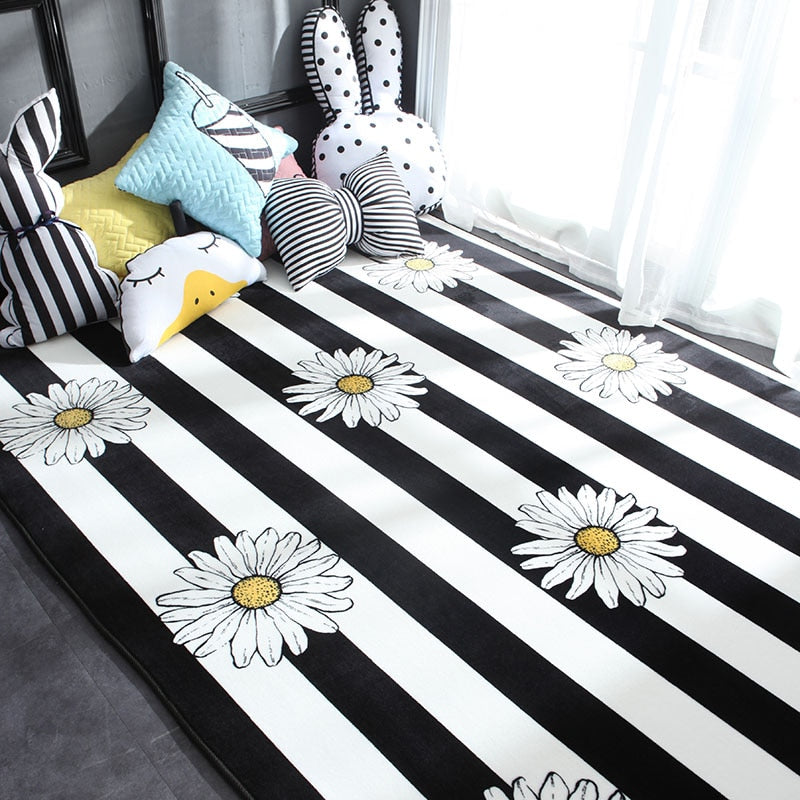Geometric Plush Nordic Rug and Carpets for Living Room Bedroom Floor Climbing Child Kid Baby Play Mat Bathroom Door Mat alfombra