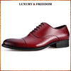 Luxury Brand Man Cap Top Formal Dress Shoes Genuine Leather Designer Party Oxfords Men's Bridal Wedding Flats For Male MG66