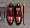 QYFCIOUFU Mens Formal Shoes Genuine Leather Oxford Shoes For Men Italian 2019 Dress Shoes Wedding Shoes Laces Leather Brogues