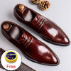 Classic Man Formal Dress Derby Office Shoes Genuine Leather Handmade Wedding Party Flats Pointed Toe Men's Basic Footwear SS367