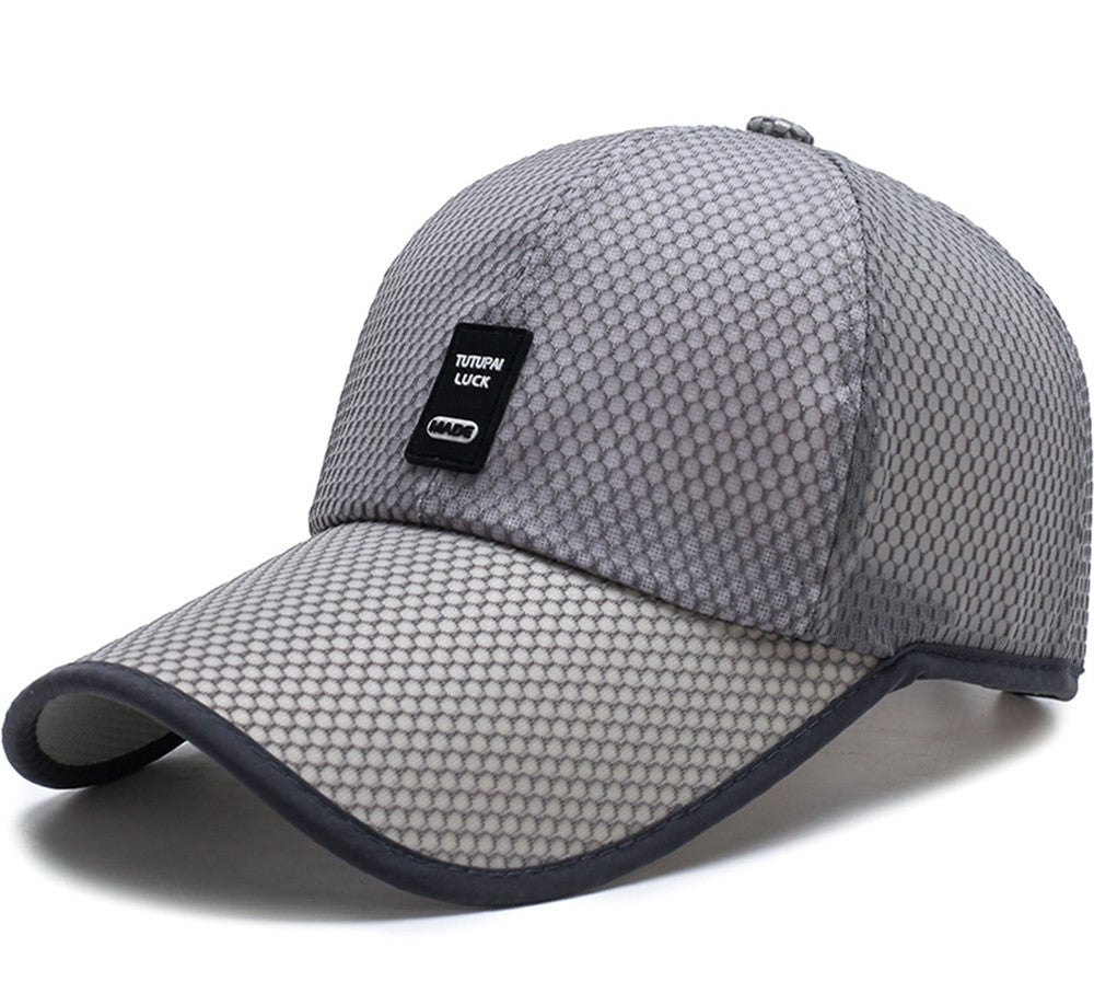 Limited Time Special full mesh cap Summer Breathable Mesh Baseball Cap Quick Drying Hats For Men Blue gray