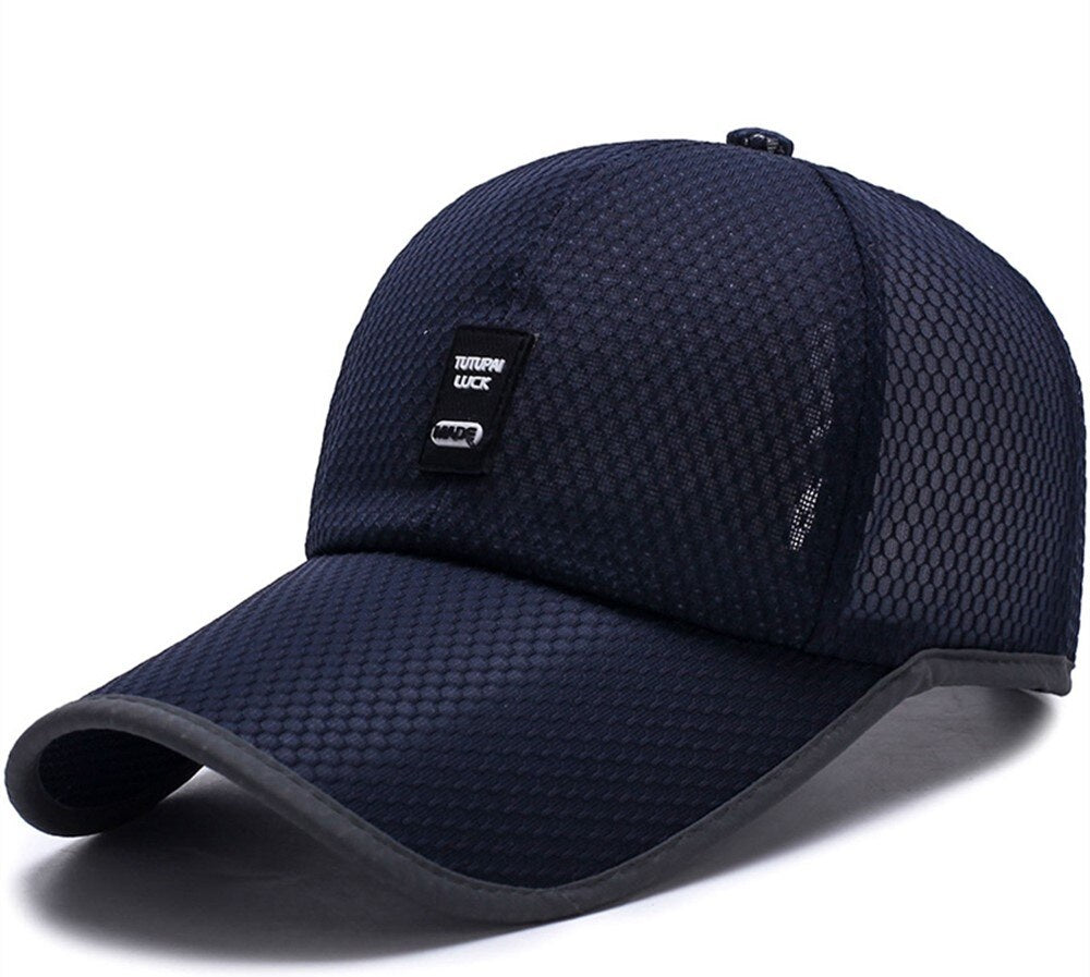 Limited Time Special full mesh cap Summer Breathable Mesh Baseball Cap Quick Drying Hats For Men Blue gray