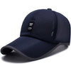 Limited Time Special full mesh cap Summer Breathable Mesh Baseball Cap Quick Drying Hats For Men Blue gray