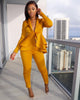 New Women Winter Women's Set Tracksuit Full Sleeve Ruffles Blazers Pencil Pants Suit Two Piece Set Office Lady Outfits Uniform - Surprise store