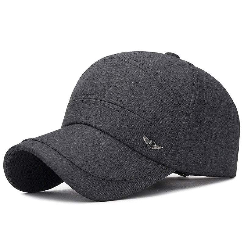 Spring Summer 2019 Simple Casual Solid Middle-aged Men's Cotton Baseball Cap Visor Snapback Hat Bone Masculino Fitted hats