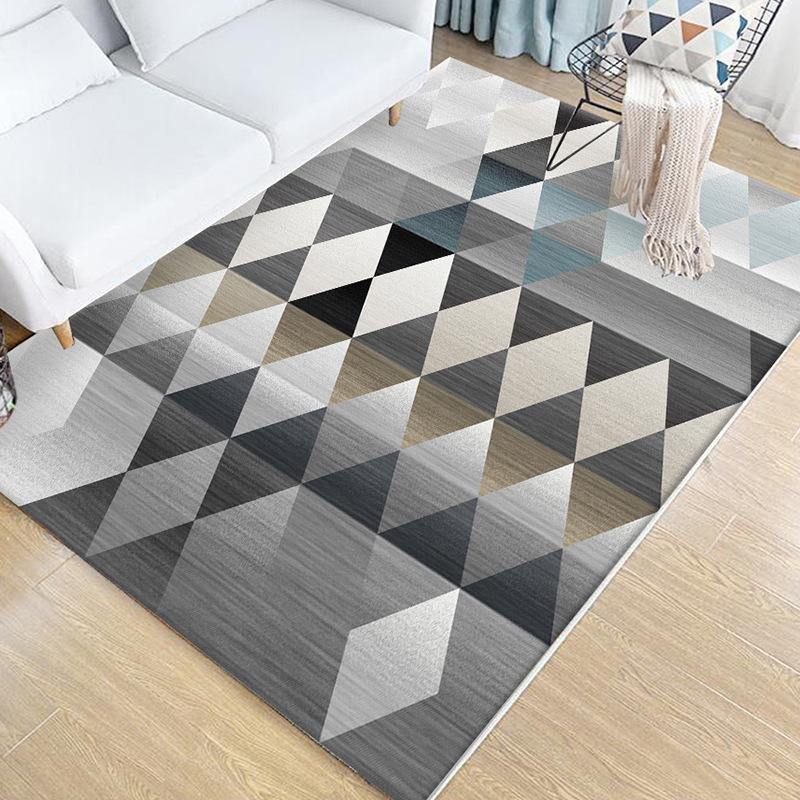 Nordic Simple Carpet Living Room Sofa Coffee Table Bedside Bed Mat Floor Bedroom Slip Washable Factory Wholesale Square Rug - Surprise store