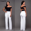 Hot Women Casual Harem Long Pants High Waist Elastic High Waist Cropped Length Ol Trousers Solid Black White Wine Red - Surprise store