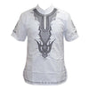 Mr Hunkle Embroidery Summer t-shirt Mandarin Collar Short Sleeve Men's Top Tee Smooth Casual African Traditional Dashiki Shirt - Surprise store